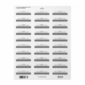 Black Polka Dots Custom Return Label (Full Sheet)