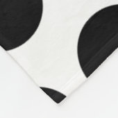 Black Polka Dots Fleece Deken (Hoek)