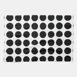 Black Polka Dots Kitchen Towel Theedoek