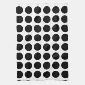 Black Polka Dots Kitchen Towel Theedoek (Verticaal)