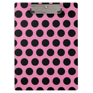 Black Polka Dots Klembord