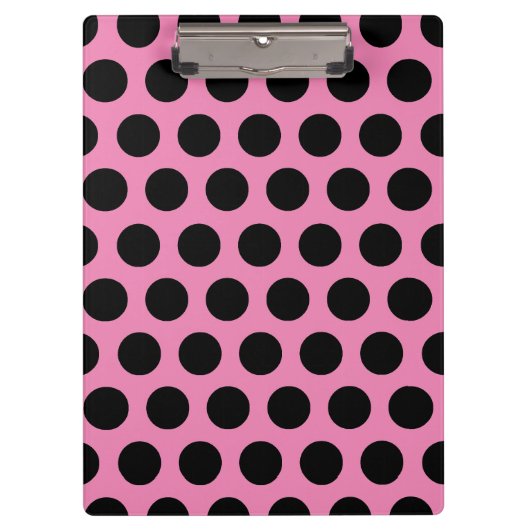 Black Polka Dots Klembord (Voorkant)