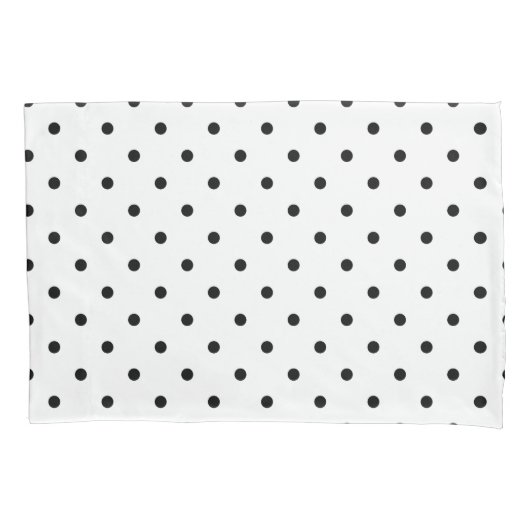 Black Polka Dots Kussensloop (Voorkant)