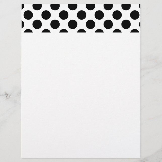 Black Polka Dots Letterhead (Voorkant)