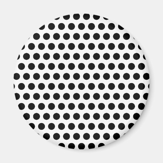 Black Polka Dots Magneet (Voorkant)