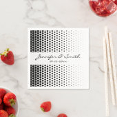 Black Polka Dots Modern White Servet (Insitu)