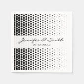 Black Polka Dots Modern White Servet (Voorkant)