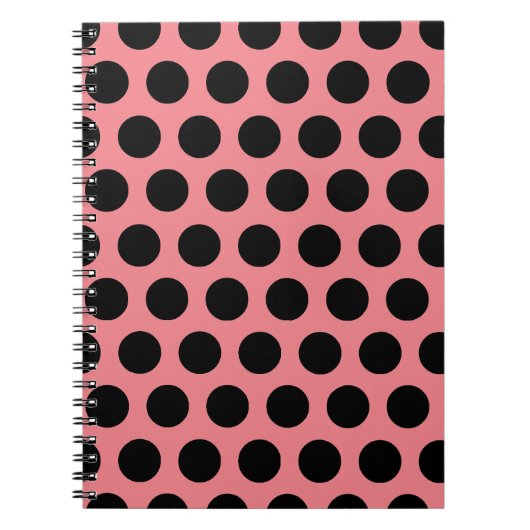 Black Polka Dots Notitieboek (Voorkant)
