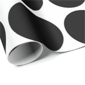 Black Polka Dots on White gift wrap Cadeaupapier (Rol Hoek)