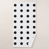 Black Polka Dots Pattern Badhanddoek (Badhanddoek)