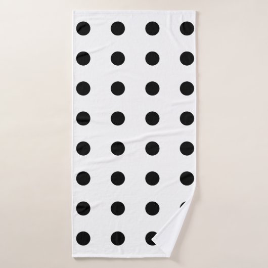 Black Polka Dots Pattern Badhanddoek (Badhanddoek)