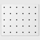 Black Polka Dots Pattern Custom White 2023 Cute Cadeaupapier (Vlak)