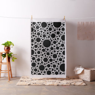 Black Polka Dots Pattern + je backgr. en ideeën Stof