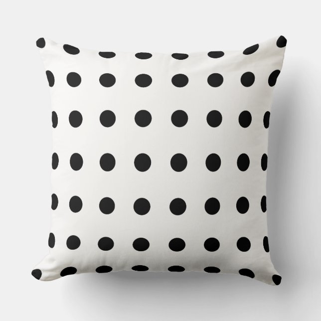 Black Polka Dots Pattern Kussen (Voorkant)