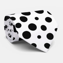 Black Polka Dots Pattern on White