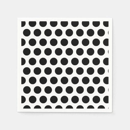 Black Polka Dots Servet (Voorkant)
