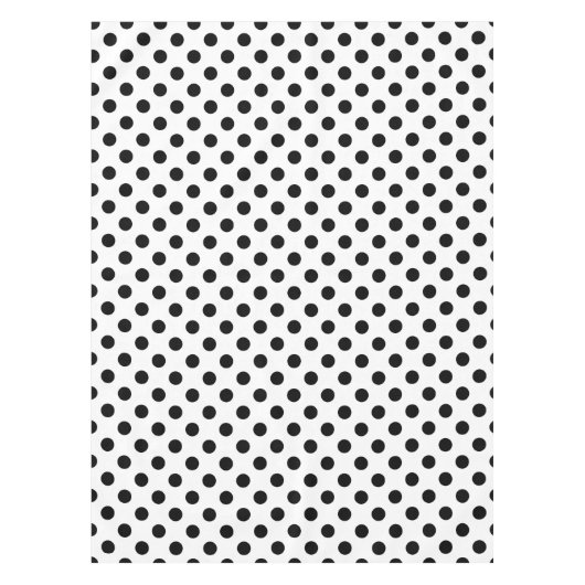 Black Polka Dots Tafelkleed (Voorkant)