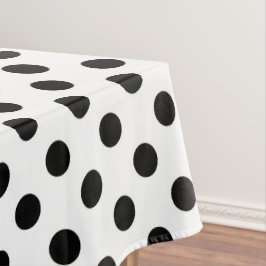 Black Polka Dots Tafelkleed