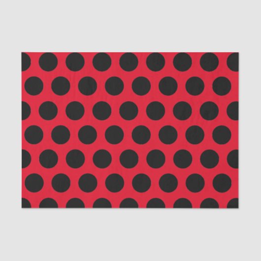 Black Polka Dots Tissuepapier (Voorkant)