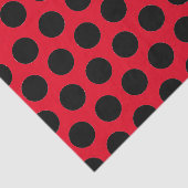 Black Polka Dots Tissuepapier (Detail)