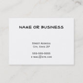 Black Polka Dots Visitekaartje (Achterkant)