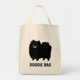 Black Pomeranian   Aangepast Cute Cartoon Dog Tote Bag