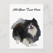 Black Pomeranian Briefkaart (Voorkant)