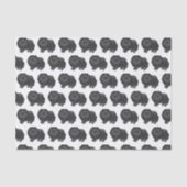 Black Pomeranian Cute Cartoon Dog Pattern Tissuepapier (Voorkant)