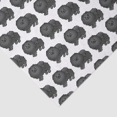 Black Pomeranian Cute Cartoon Dog Pattern Tissuepapier (Detail)