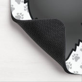 Black Pomeranian Cute Cartoon Dog & Paws Muismat (Hoek)