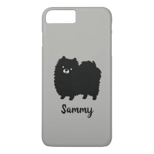 Black Pomeranian Cute Dog Custom iPhone 8/7 Plus Hoesje