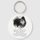 Black Pomeranian Keepomwille Sleutelhanger (Voorkant)