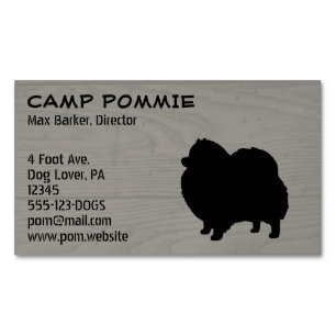 Black Pomeranian Silhouette Magnetisch Visitekaartje