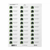 Black Pomeranian St. Patrick's Day Retouradres Etiket (Full Sheet)