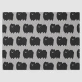 Black Pomeranians Pattern | Kute fluffy Dog Tissuepapier (Voorkant)