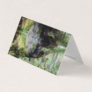"Black Pond" Adirondack Lake en Rock Landscape Kaart