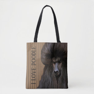 Black Poodle Art Bag Tote Bag