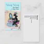 Black Poodle Boudoir Visitekaartjes (Voorkant / Achterkant)