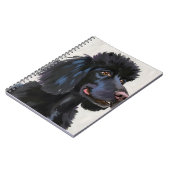 Black Poodle | Dog Watercolor Pet Painting Notitieboek (Linkerzijde)