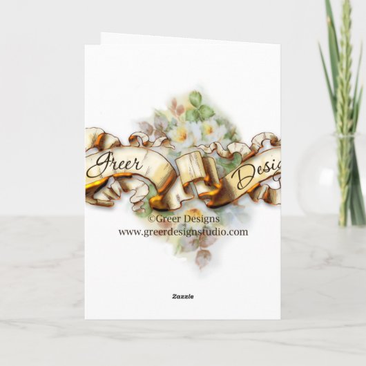 Black Poodle Feestdagen Kaart (Achterkant)