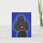 Black Poodle Folded Wenskaart Kaart (Voorkant)