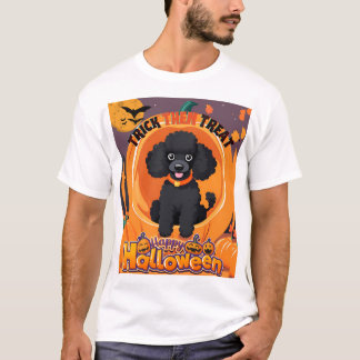 Black Poodle Halloween T-shirt