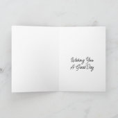 Black Poodle Head Party Hat with Happy Birthday  Kaart (Binnen)