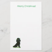 Black Poodle-kerstcadeautjes en -kaarten voor kers Briefpapier (Voorkant)