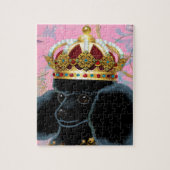 Black Poodle King met Crown Legpuzzel (Verticaal)