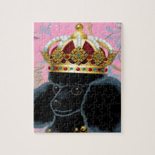 Black Poodle King met Crown Legpuzzel