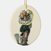 Black Poodle Marie Antoinette kerstversiering Keramisch Ornament (Rechts)