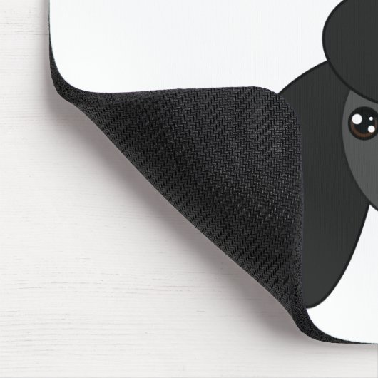Black Poodle Mousepad Muismat (Hoek)