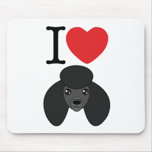 Black Poodle Mousepad Muismat