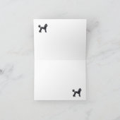Black Poodle Notecard Bedankkaart (Binnen)